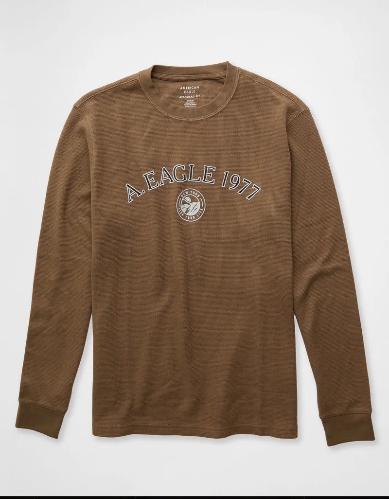 American Eagle  AE Graphic Thermal Shirt for Men | Best Price UAE
